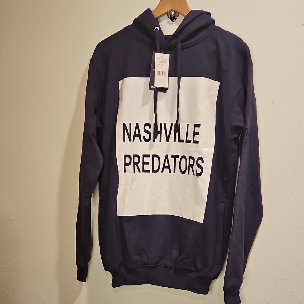 NWT Fanatics NHL Nashville Predators Navy Hoodie Sz. MT